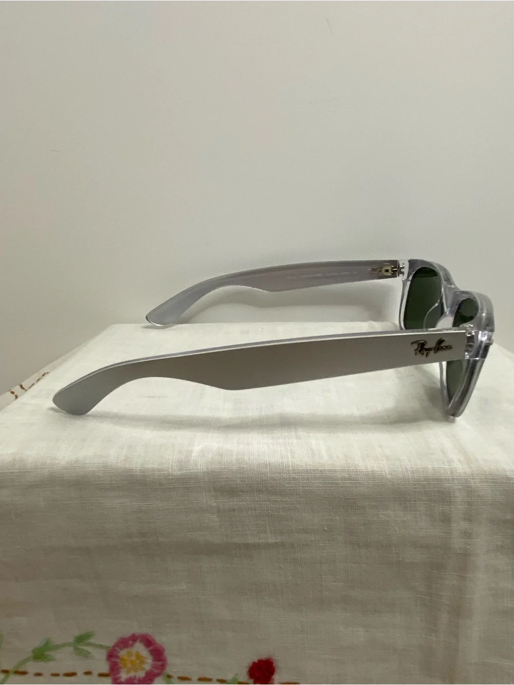 Ray-Ban New Wayfarer Sunglasses 6144/40 Silver Gray Made In Italy